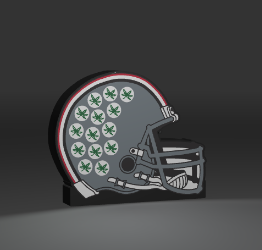 OSU Football Helmet LED light box – custom 3D printed – Lit Layer Creations